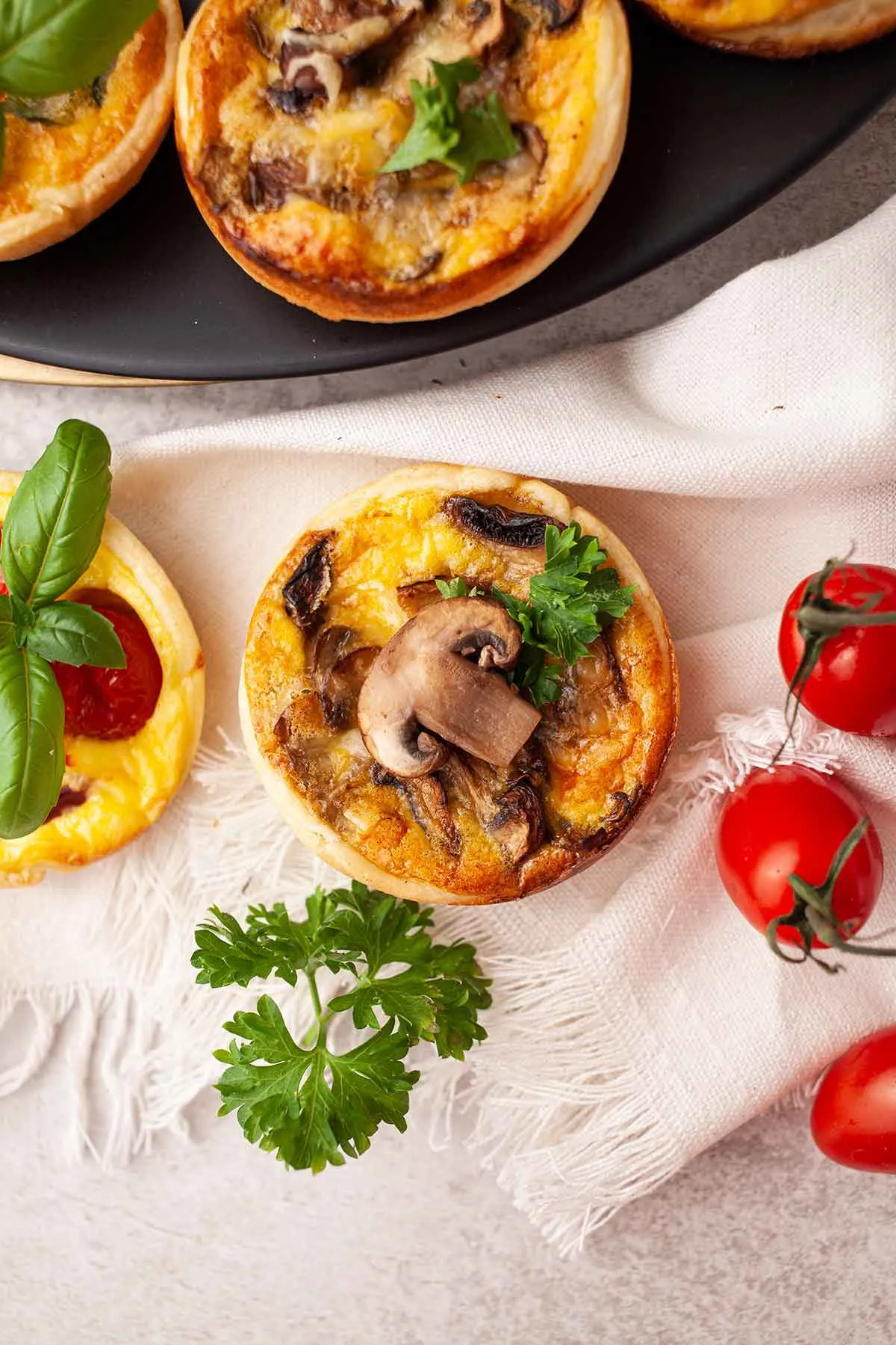 Mushroom Mini quiche recipe quiche cu ciuperci