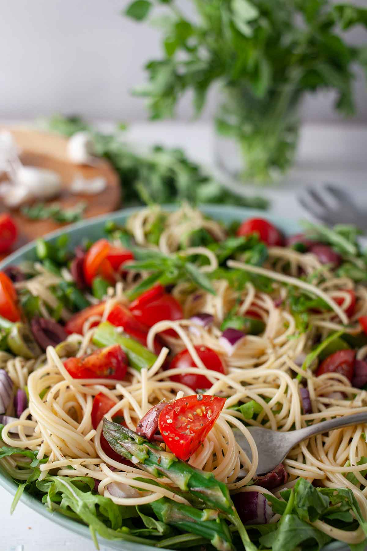 Spaghetti salad vegetarian