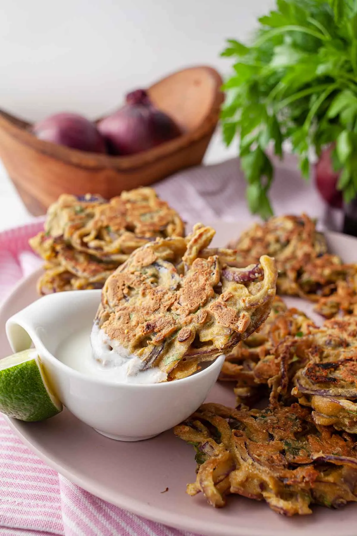 how to make Easy Onion Bhaji without deep-frying