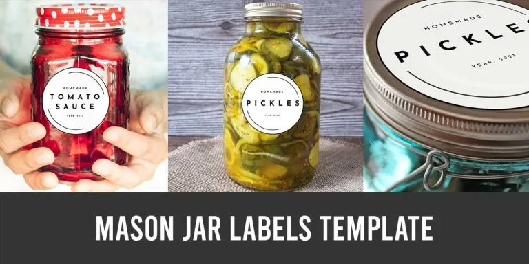 mason jar labels template