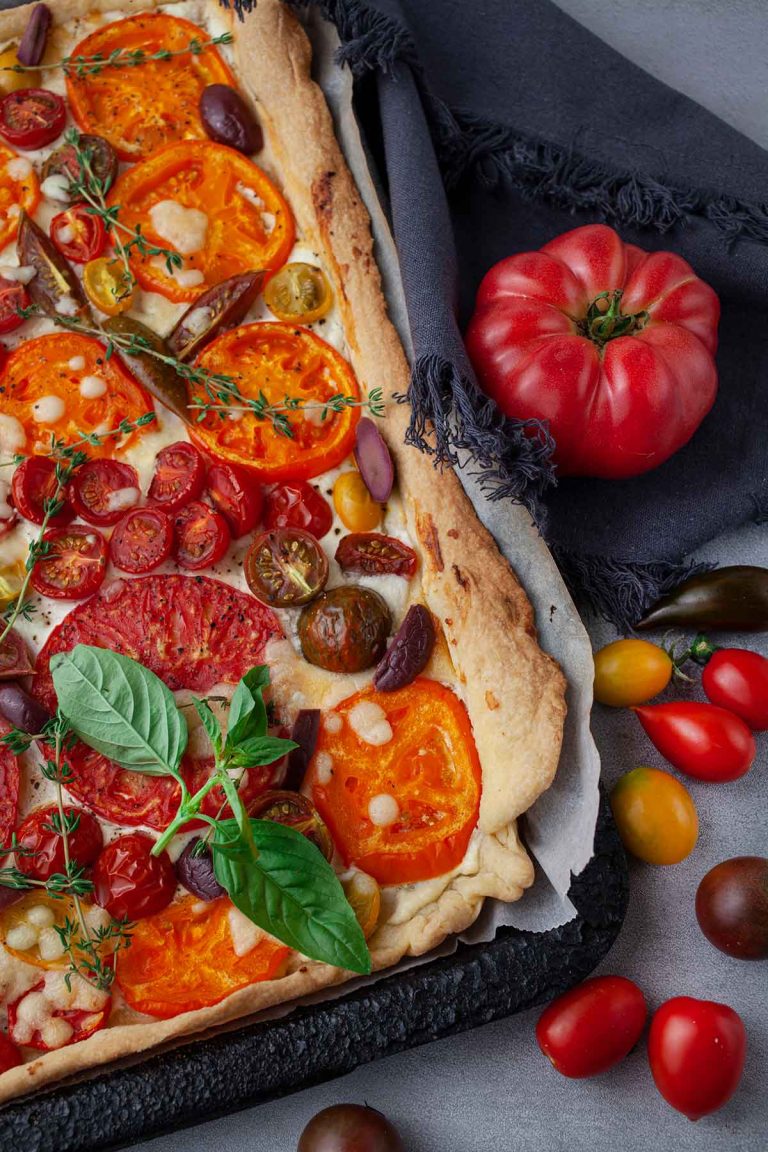 Mediterranean Tomato Tart tarta cu rosii reteta