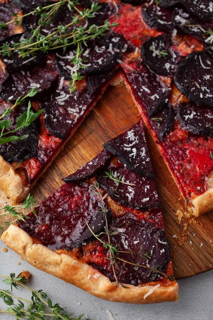 Beetroot Galette vegetarian tarta cu sfecla