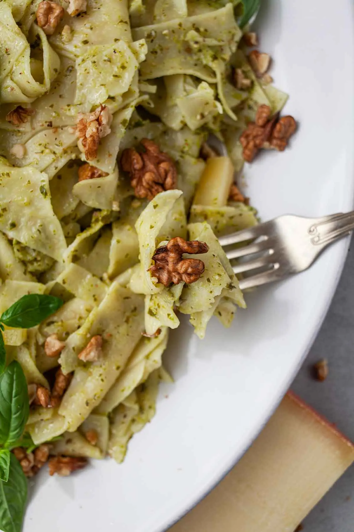 Broken Lasagna with Walnut & Gruyere Cheese Pesto pasta