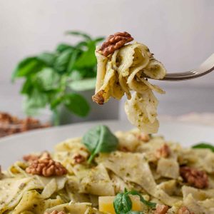 Broken Lasagna with Walnut & Gruyere Cheese Pesto vegetarian