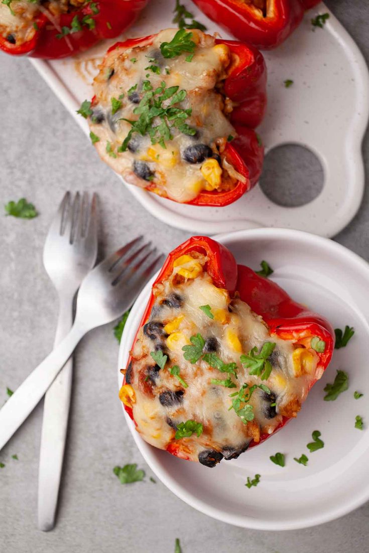 Mexican Stuffed Peppers on plate