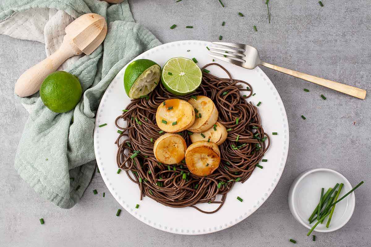 Miso and Lime Mushrooms with Soba Noodles easy recipe