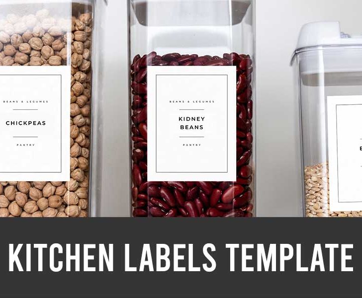 kitchen labels template