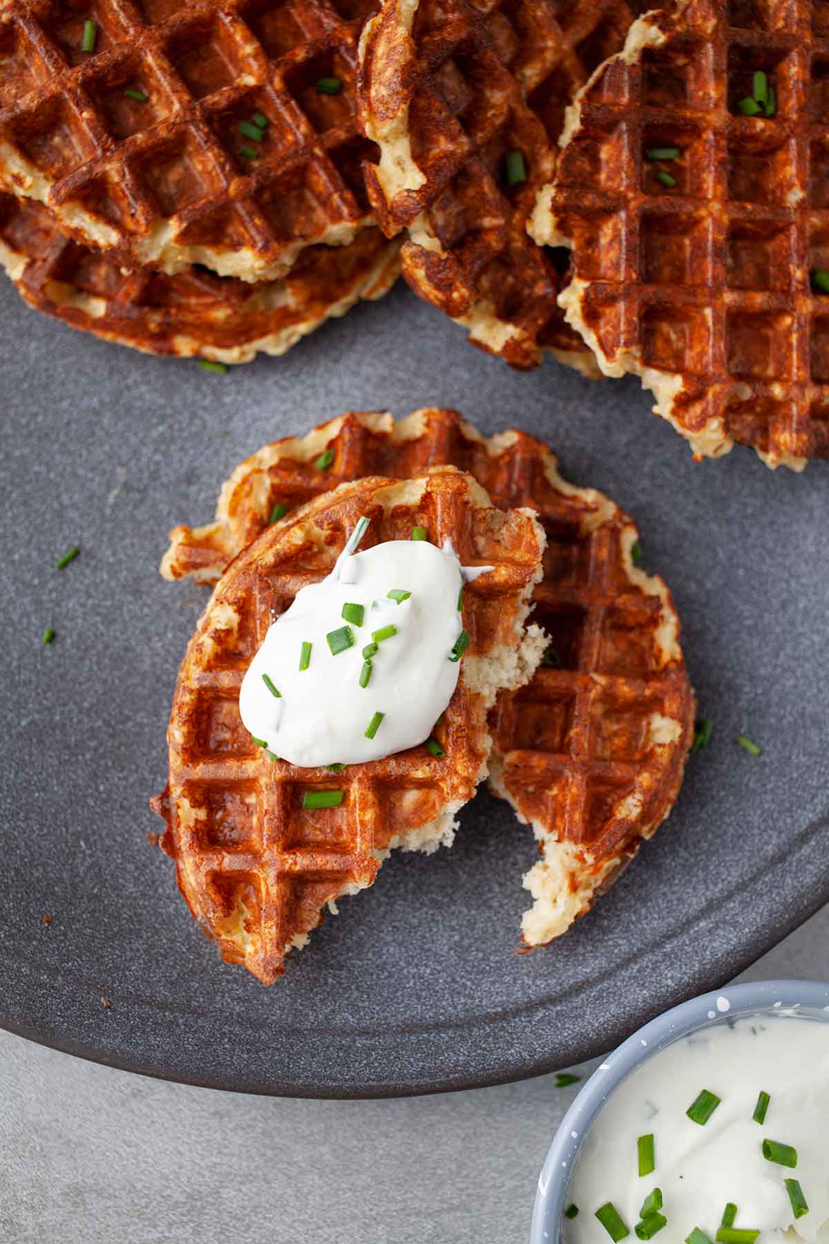 Cottage cheese waffles protein-rich 