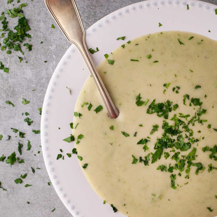 Potato Leek Soup Lunch Recipe Supa de praz cu cartofi reteta pranz