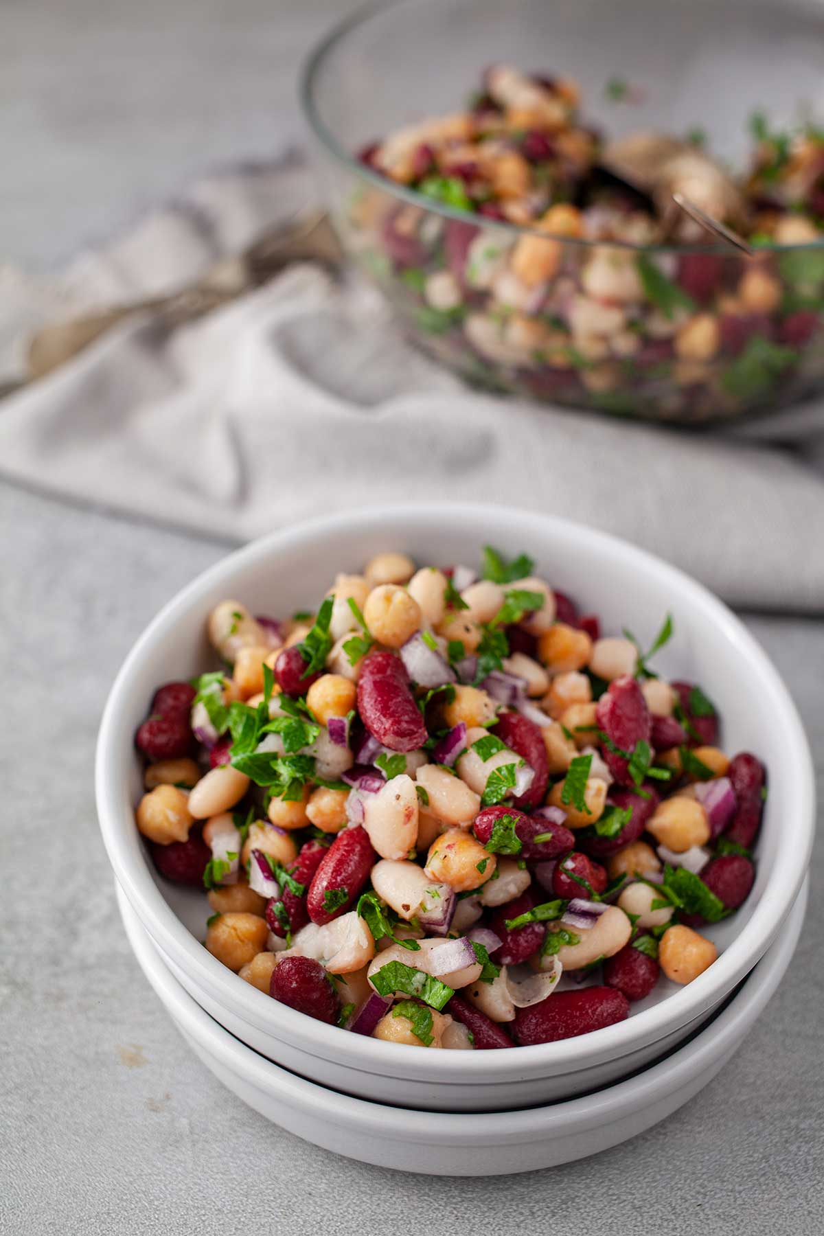 Three Bean Salad Vegan Recipe 