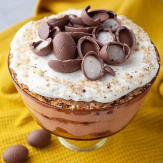 Easter Trifle with Chocolate Eggs