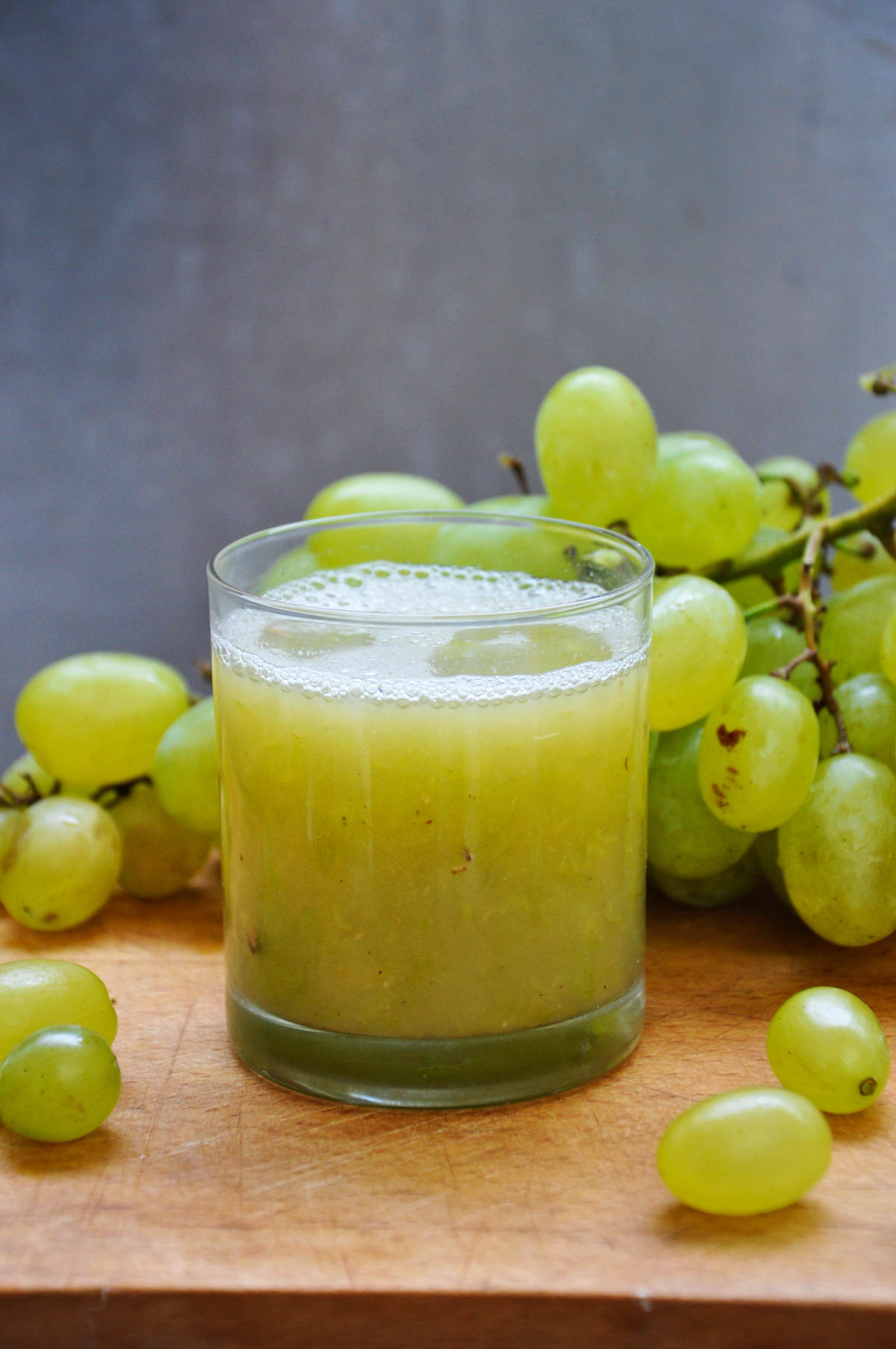 Cucumber and grape juice in a glass, a super-hydrating summer drink