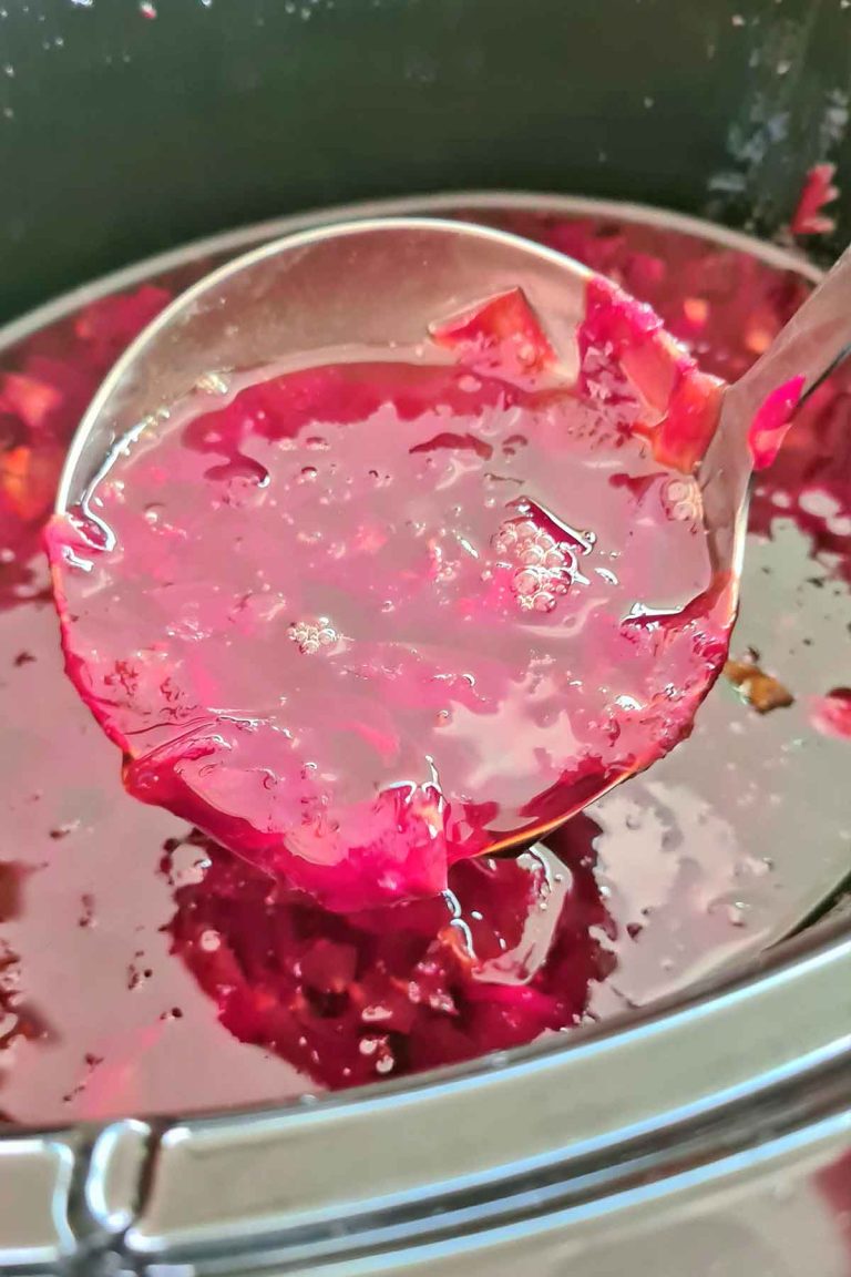 Fresh edible pink rose petals for making rose jelly