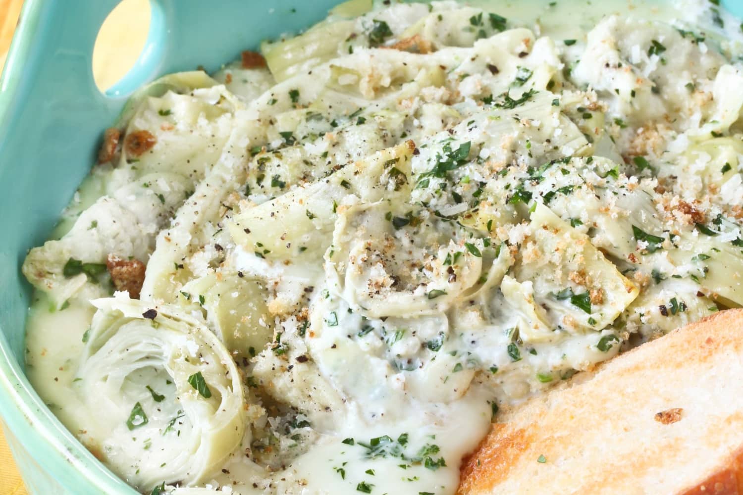 Baked Brie with Herbed Artichokes