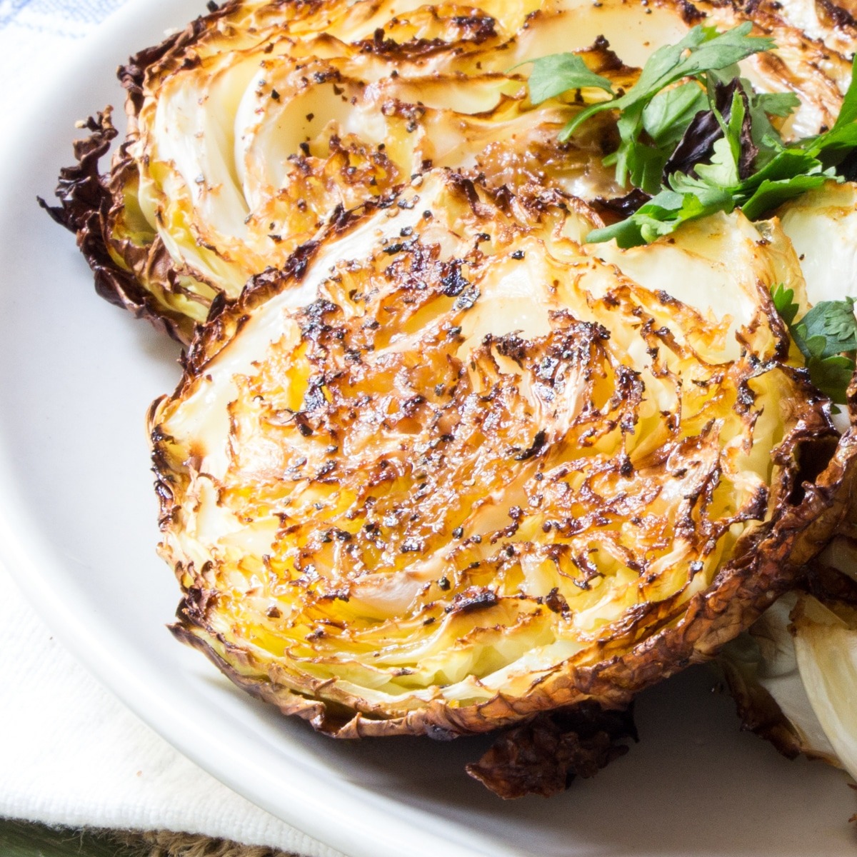 Garlicky Roasted Cabbage Steaks