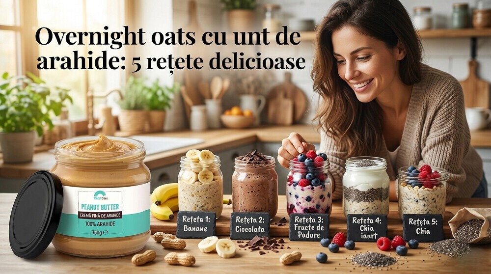 Overnight oats cu unt de arahide - 5 retete