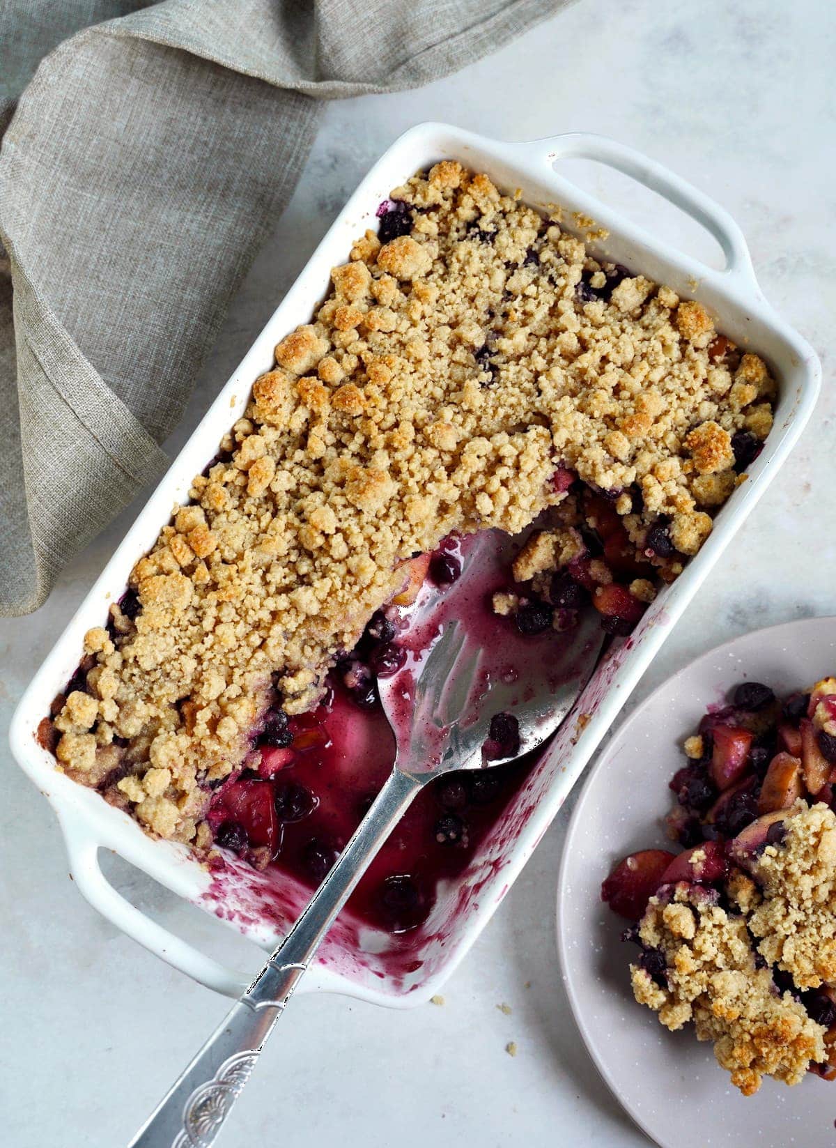 Vegan Blueberry Apple Crumble
