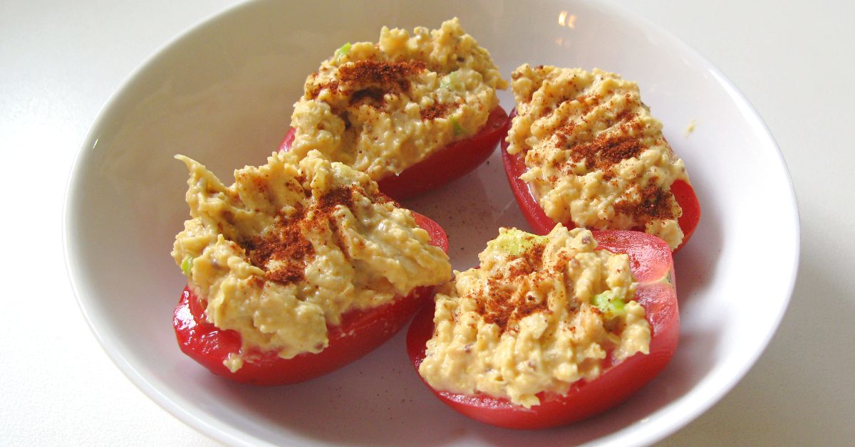Vegan Deviled Egg Filling with Chickpeas