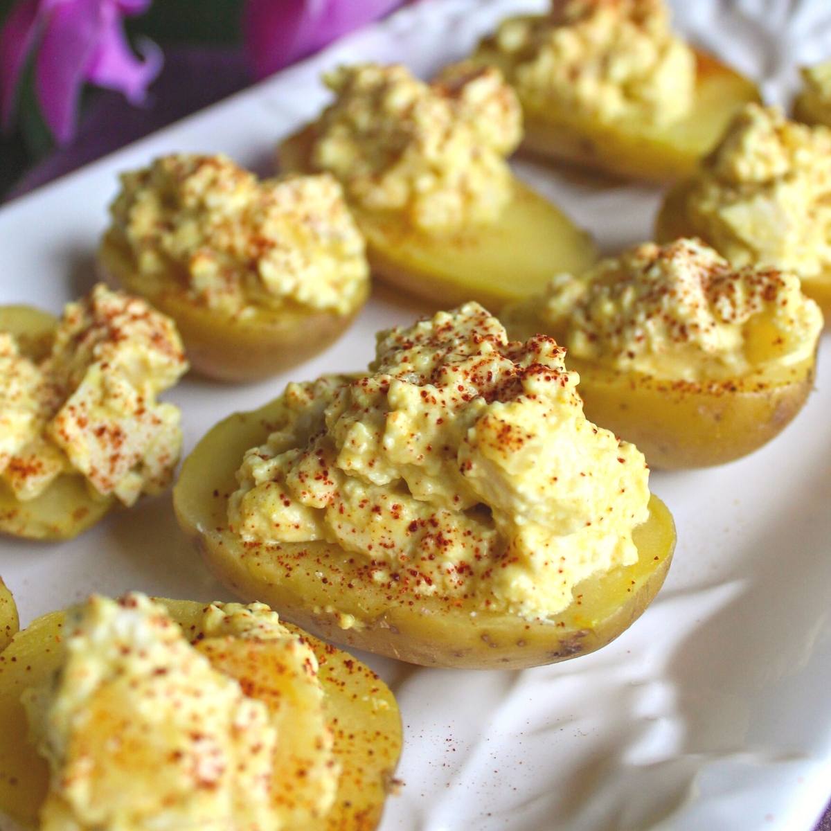 Vegan Deviled Eggs (Potato and Tofu)