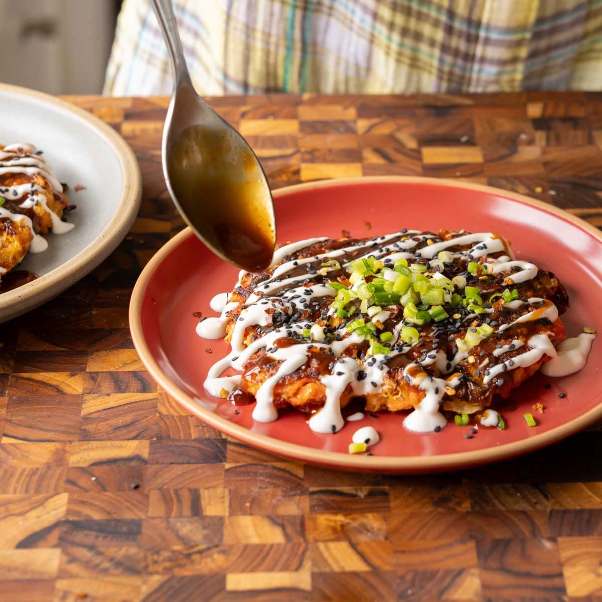 Vegan Okonomiyaki Japanese Cabbage Pancakes