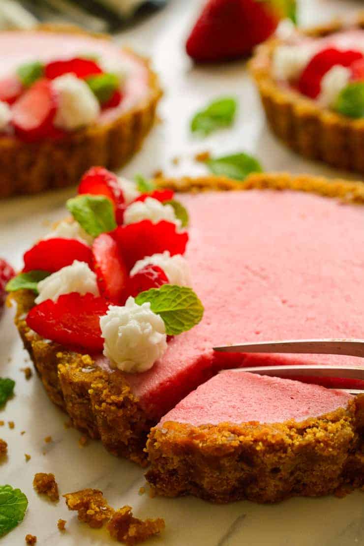 Vegan Strawberry Mousse Tarts