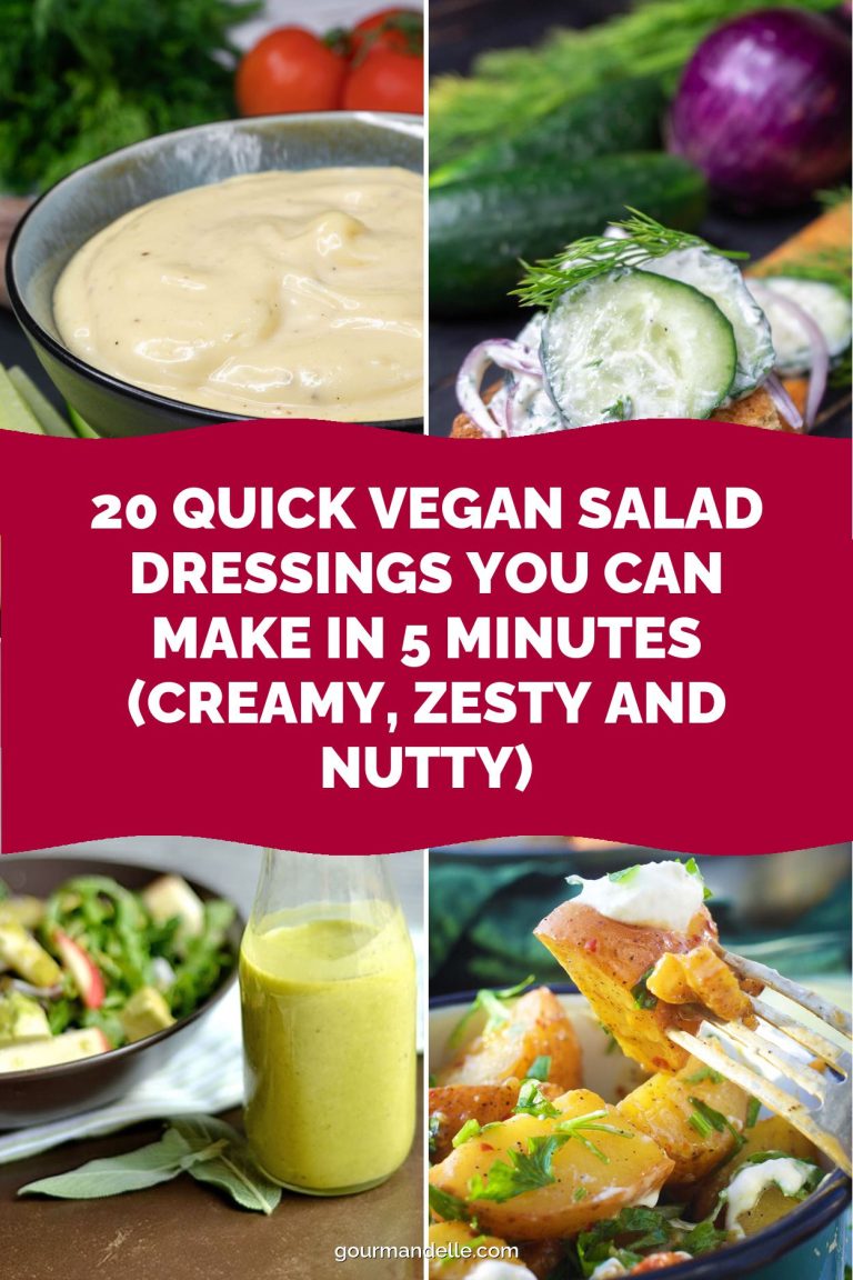 20 Quick Vegan Salad Dressings You Can Make in 5 Minutes (Creamy, Zesty and Nutty)