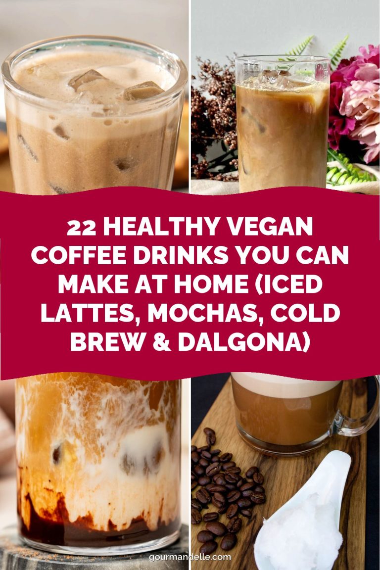 22 Healthy Vegan Coffee Drinks You Can Make at Home (Iced Lattes, Mochas, Cold Brew & Dalgona)