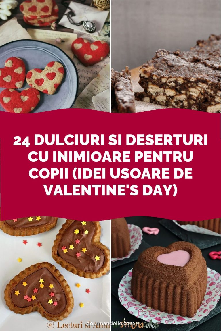 24 Dulciuri si deserturi cu inimioare pentru copii (idei usoare de Valentine's Day)