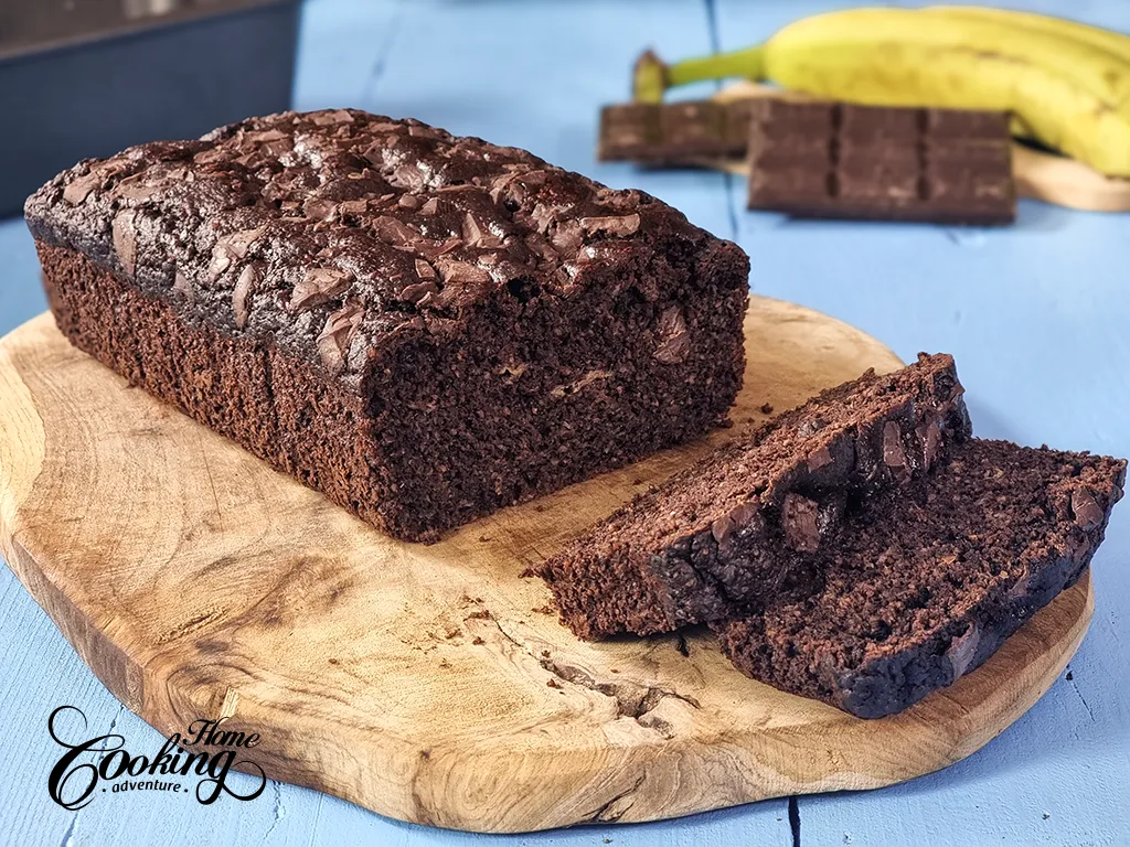 Chec sanatos cu banane si ciocolata (banana bread cu ovaz)