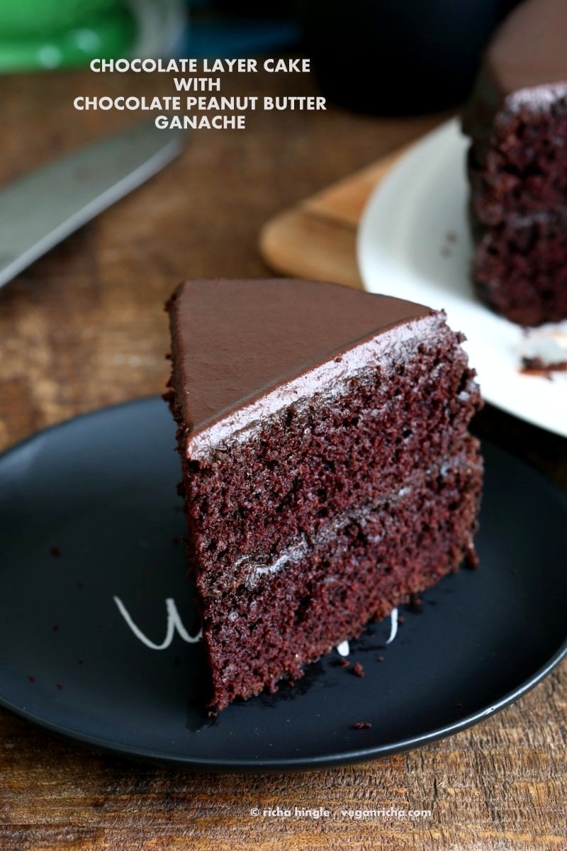 Chocolate Cake with Peanut Butter Ganache