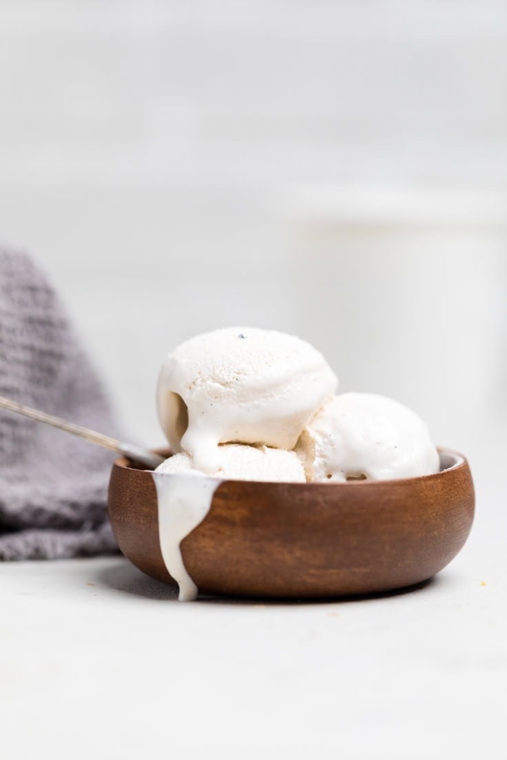 No-Churn Vegan Vanilla Ice Cream