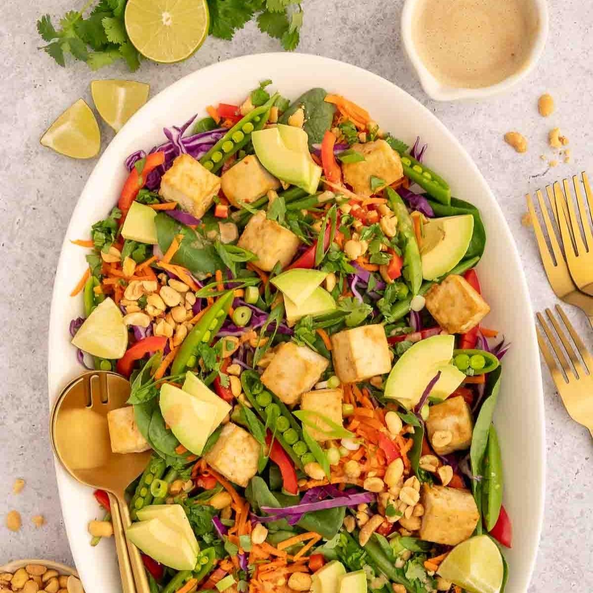 Thai Tofu Salad with Peanut Sauce