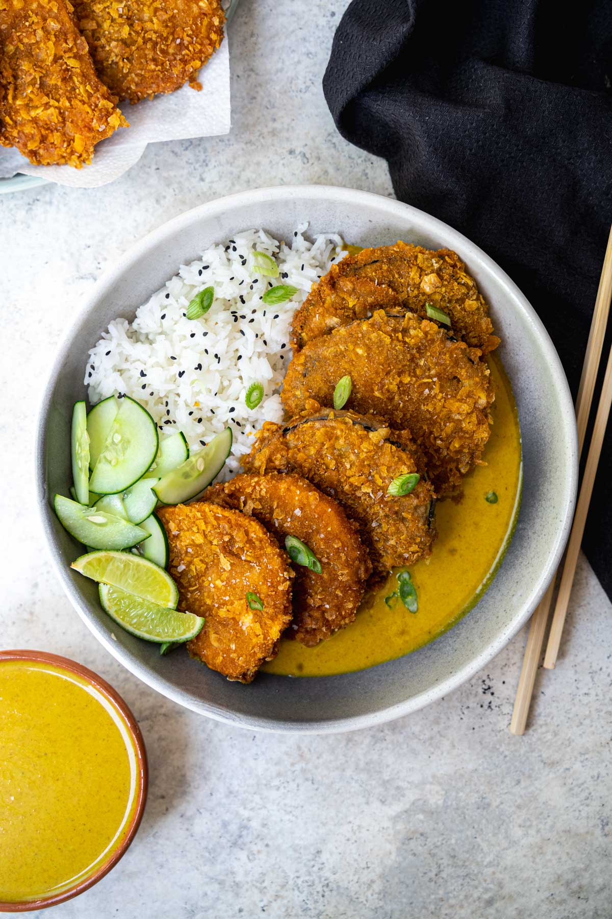 Vegan Katsu Curry with Eggplant