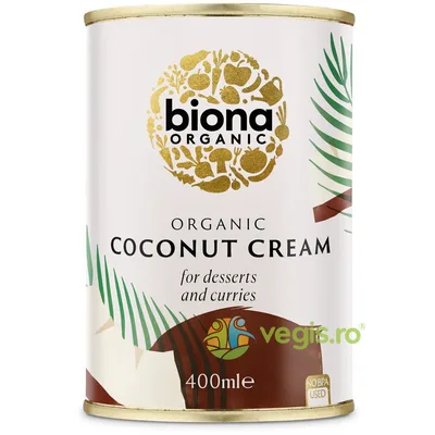 Cremă de cocos bio Biona, 400 ml