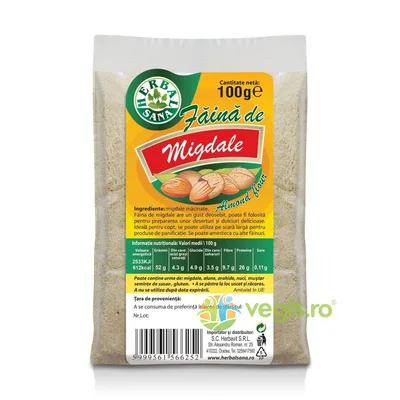 Făină de migdale Herbavit, 500 g