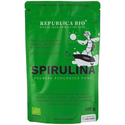 Spirulină pulbere bio Republica BIO, 125 g